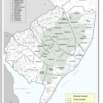 Municipalities, Pinelands area; Comprehensive Management Area darkened area